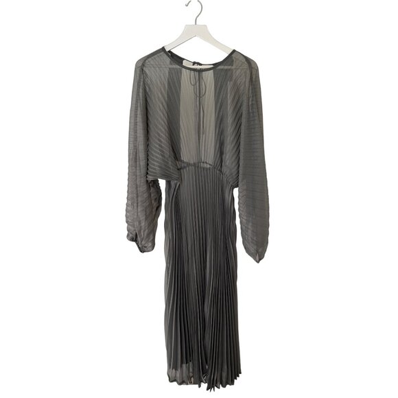 Anthropologie Sheer Pleated Kaftan Dress - Picture 4 of 7